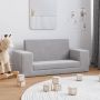 vidaXL Vaikiška dvivietė sofa-lova, šviesiai pilka, minkštas pliušas