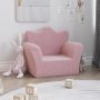 vidaXL Vaikiška sofa, rožinės spalvos, minkštas pliušas
