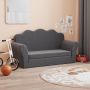 vidaXL Vaikiška dvivietė sofa-lova, antracito, minkštas pliušas