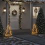 vidaXL Kalėdinė šviečianti dekoracija eglutė su smaigais, 80LED, 60cm