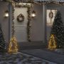 vidaXL Kalėdinė šviečianti dekoracija eglutė su smaigais, 80LED, 60cm