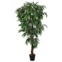 vidaXL Dirbtinis mango medis, žalios spalvos, 150cm, 600 lapų
