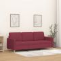 vidaXL Trivietė sofa, raudonojo vyno spalvos, 180cm, audinys