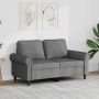 vidaXL Dvivietė sofa, tamsiai pilkos spalvos, 120cm, aksomas