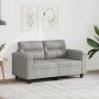 vidaXL Dvivietė sofa, šviesiai pilka, 120cm, mikropluošto audinys