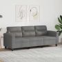 vidaXL Trivietė sofa, tamsiai pilka, 180cm, mikropluošto audinys