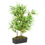 vidaXL Dirbtinis bambukas, žalios spalvos, 80cm, 500 lapai
