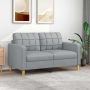 vidaXL Dvivietė sofa, šviesiai pilkos spalvos, 140cm, audinys