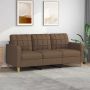 vidaXL Trivietė sofa, rudos spalvos, 180cm, audinys