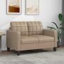 vidaXL Dvivietė sofa, kapučino spalvos, 120cm, dirbtinė oda