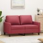 vidaXL Dvivietė sofa, raudonojo vyno spalvos, 120cm, dirbtinė oda