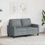 vidaXL Dvivietė sofa, šviesiai pilkos spalvos, 120cm, audinys