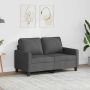 vidaXL Dvivietė sofa, tamsiai pilkos spalvos, 120cm, audinys