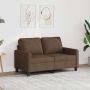 vidaXL Dvivietė sofa, rudos spalvos, 120cm, audinys