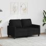vidaXL Dvivietė sofa, juodos spalvos, 120cm, audinys