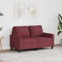 vidaXL Dvivietė sofa, raudonojo vyno spalvos, 120cm, audinys