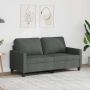 vidaXL Dvivietė sofa, tamsiai pilkos spalvos, 140cm, audinys