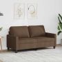 vidaXL Dvivietė sofa, rudos spalvos, 140cm, audinys