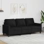 vidaXL Trivietė sofa, juodos spalvos, 180cm, audinys