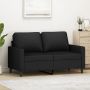 vidaXL Dvivietė sofa, juodos spalvos, 120cm, aksomas