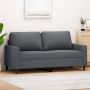 vidaXL Dvivietė sofa, tamsiai pilkos spalvos, 140cm, aksomas
