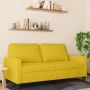 vidaXL Dvivietė sofa, geltonos spalvos, 140cm, aksomas