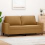 vidaXL Dvivietė sofa, rudos spalvos, 140cm, aksomas