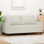 vidaXL Dvivietė sofa, kreminės spalvos, 140cm, aksomas