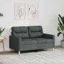vidaXL Dvivietė sofa, tamsiai pilkos spalvos, 120cm, audinys