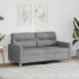 vidaXL Dvivietė sofa, šviesiai pilkos spalvos, 140cm, audinys