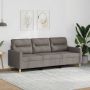 vidaXL Trivietė sofa, taupe spalvos, 180cm, audinys