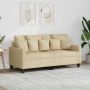vidaXL Dvivietė sofa, kreminės spalvos, 140cm, audinys