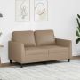 vidaXL Dvivietė sofa, kapučino spalvos, 120cm, dirbtinė oda