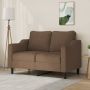 vidaXL Dvivietė sofa, rudos spalvos, 120cm, audinys