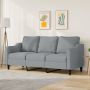 vidaXL Trivietė sofa, šviesiai pilkos spalvos, 180cm, audinys