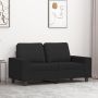 vidaXL Dvivietė sofa, juodos spalvos, 120cm, audinys