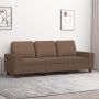 vidaXL Trivietė sofa, rudos spalvos, 180cm, audinys