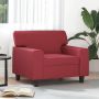 vidaXL Krėslas, raudonojo vyno spalvos, 60cm, dirbtinė oda