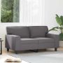 vidaXL Dvivietė sofa, pilkos spalvos, 120cm, dirbtinė oda