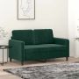vidaXL Dvivietė sofa, tamsiai žalios spalvos, 120cm, aksomas