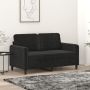 vidaXL Dvivietė sofa, juodos spalvos, 120cm, aksomas