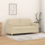 vidaXL Dvivietė sofa, kreminės spalvos, 140cm, audinys
