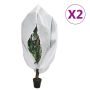 vidaXL Uždangalai augalams su užtrauktukais, 2vnt., 1x1,55m, 70g/m²