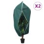 vidaXL Uždangalai augalams su užtrauktukais, 2 vnt., 1,2x1,8 m, 70g/m²