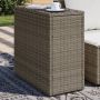 vidaXL Stalas su mediniu stalviršiu, pilkas, 58x27,5x55cm, poliratanas
