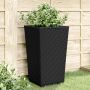 vidaXL Sodo loveliai, 4vnt., juodos spalvos, 32,5x32,5x57cm, PP