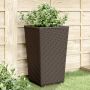 vidaXL Sodo loveliai, 4vnt., rudos spalvos, 32,5x32,5x57cm, PP