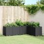 vidaXL Sodo lovelis, juodos spalvos, 160x120x53cm, PP