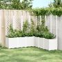 vidaXL Sodo lovelis su treliažu, baltos spalvos, 160x160x140cm, PP