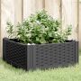 vidaXL Sodo lovelis su kuoliukais, juodas, 42,5x42,5x28,5cm, PP